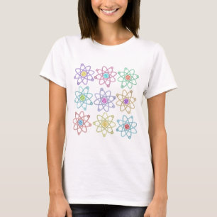 Gold and Silver Atomic Structure Pattern Science T-Shirt