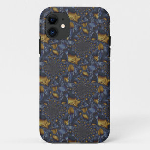 Gold and Silver Blue Molten Metal iPhone 11 Case