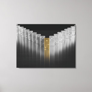 Gold and silver dominoes canvas print
