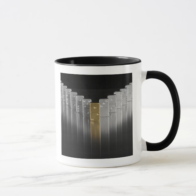 Gold and silver dominoes mug (Right)