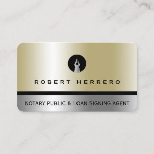 Gold and silver faux metallic texture business card