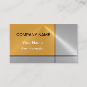 Gold and Silver Luxury Metallic Business Card