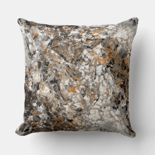 Gold and Silver Mess Throw Pillow