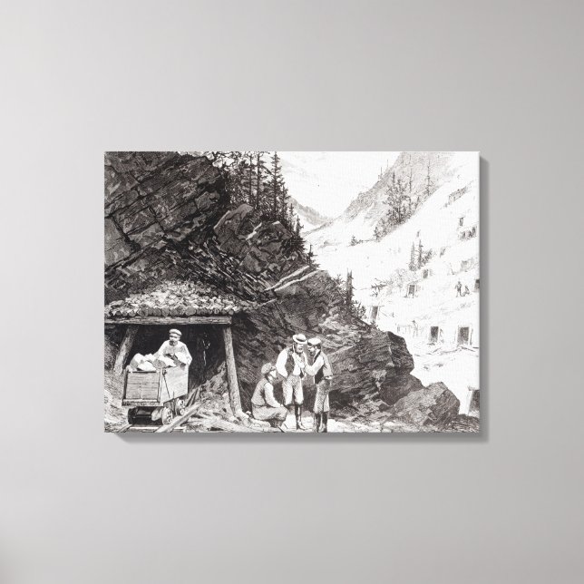 Gold and Silver Mining Canvas Print (Front)
