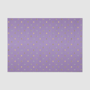 Gold and Silver Polka Dots on a Purple Background Tissue Paper