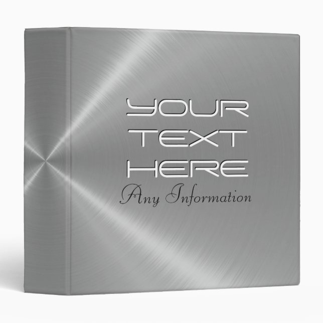 Gold and silver shiny stainless steel metal binder (Front/Spine)