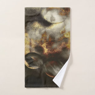 Gold and Silver Star Dust Effect Bath Towel Set