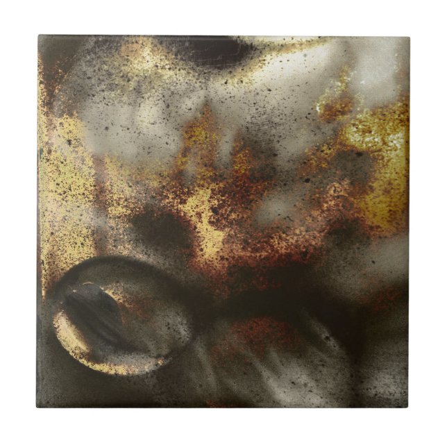 Gold and Silver Star Dust Effect Tile (Front)