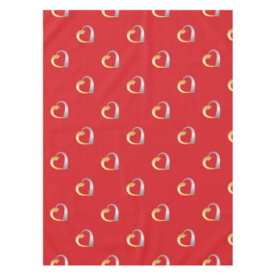 Gold and silver Valentine Heart Tablecloth