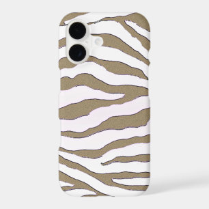 Gold and Silver Zebra Stripe iPhone Case
