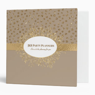 Gold and Tan Decorative Binder