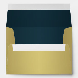 Gold and Teal A7 Envelope for 5x7's