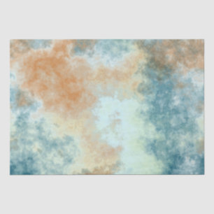 Gold and Teal Bath  Tissue Paper