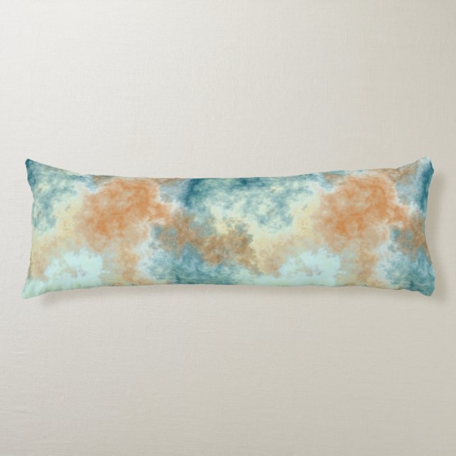 Gold and Teal  Body Pillow (Front)