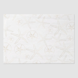 Gold and Whilte - Beach, Nautical Tissue Paper