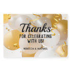 Gold and White Balloons Streamers Mini