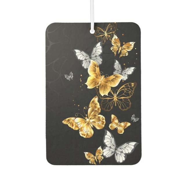 Gold and white butterflies air freshener (Front)
