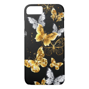 Gold and white butterflies Case-Mate iPhone case