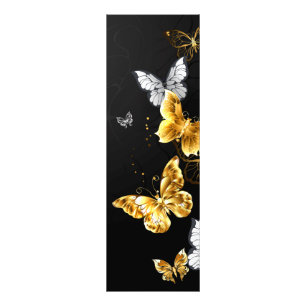 Gold and white butterflies photo print