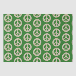 Gold and White Celtic Peace Sign Pattern  Tissue Paper