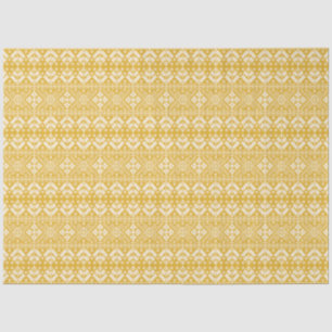 Gold and White Christmas Fair Isle Pattern Tissue Paper