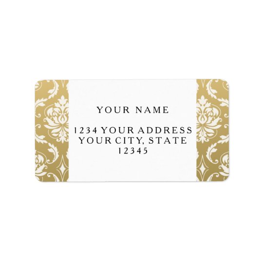 Gold and White Classic Damask