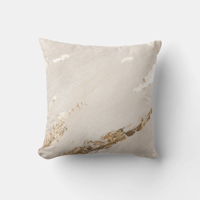Gold and white cushion (Front)