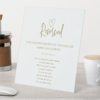 Gold and White Custom Memorial In Heaven Wedding