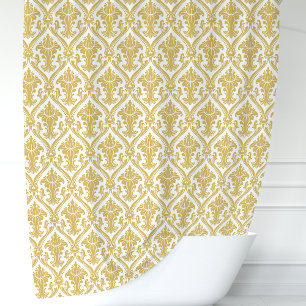 Gold and White Damask