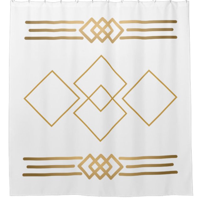 Gold and White Geometric (Front)
