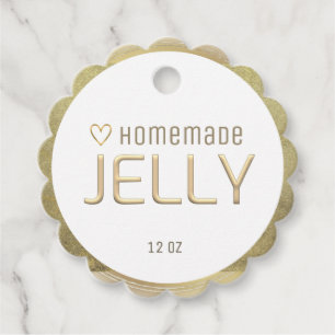 Gold and White Homemade Jam Thank You Gift Tag