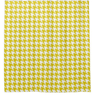 Gold and White Houndstooth Pattern