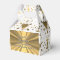 Gold and  white lace heart wedding