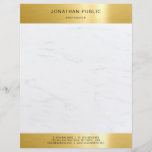 Gold And White Marble Elegant Modern Template Letterhead<br><div class="desc">Gold And White Marble Elegant Modern Template Professional Letterhead.</div>