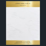 Gold And White Marble Elegant Modern Template Letterhead<br><div class="desc">Gold And White Marble Elegant Modern Template Professional Letterhead.</div>