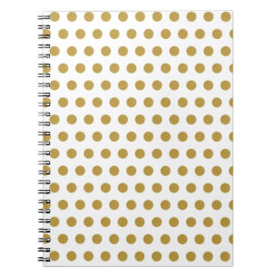 Gold and white Polka dots  Notebook