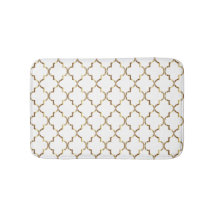 Gold and White Quatrefoil