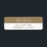 Gold and White Return Address Labels<br><div class="desc">Give your envelopes an elegant touch and make addressing your cards a breeze with these address labels. These coordinate beautifully with Parcel Studio's Shalom Star Hanukkah holiday card collection. Colour is customizable.</div>