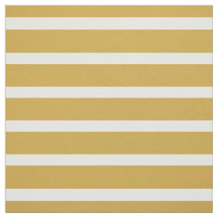 Gold and White Stripes personalized Fabric