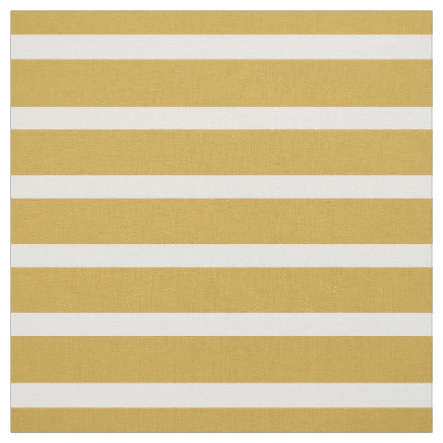 Gold and White Stripes personalized Fabric (Swatch)