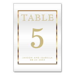 Gold and White - Table Card