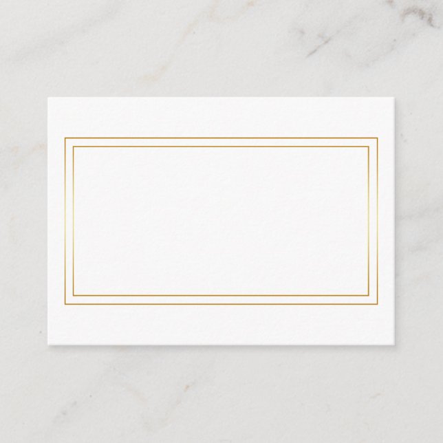 Gold and White Wedding Advice and Wishes (Front)