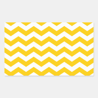 Gold and White Zigzag Sticker