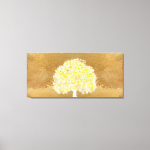 Gold and Yellow Tree of Life in Heaven Christian Canvas Print
