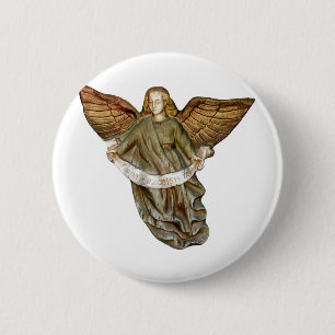 Gold Angel 2 Inch Round Button