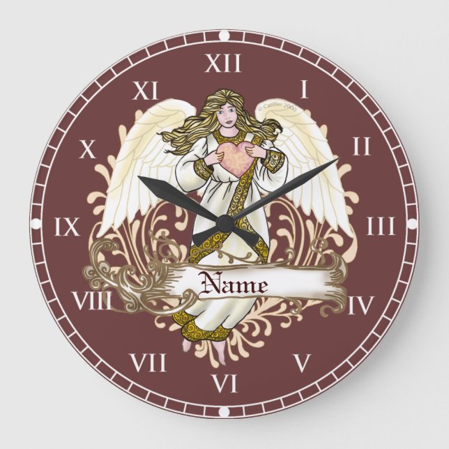 Gold Angel Heart clock (Front)
