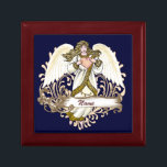 Gold Angel Heart Gift Box<br><div class="desc">Gold Angel Heart Gift Box by ArtMuvz Illustration. Matching Customizable angel gifts and apparel. Angel gifts are a thoughtful and meaningful way to show someone you care. Whether you're looking for a gift for a friend, family member, or loved one, there's an angel gift that's perfect for them.Angel gifts can...</div>