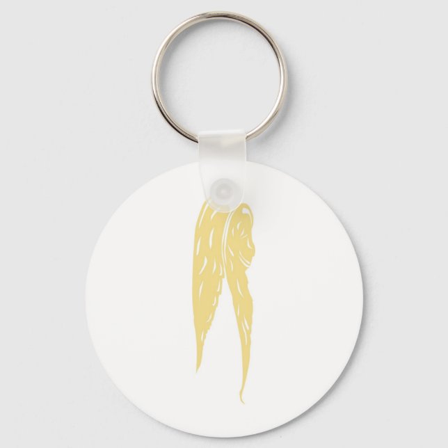 Gold Angel Wings Keychain (Front)