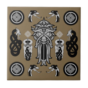Gold Anglo Saxon Art Print Tile