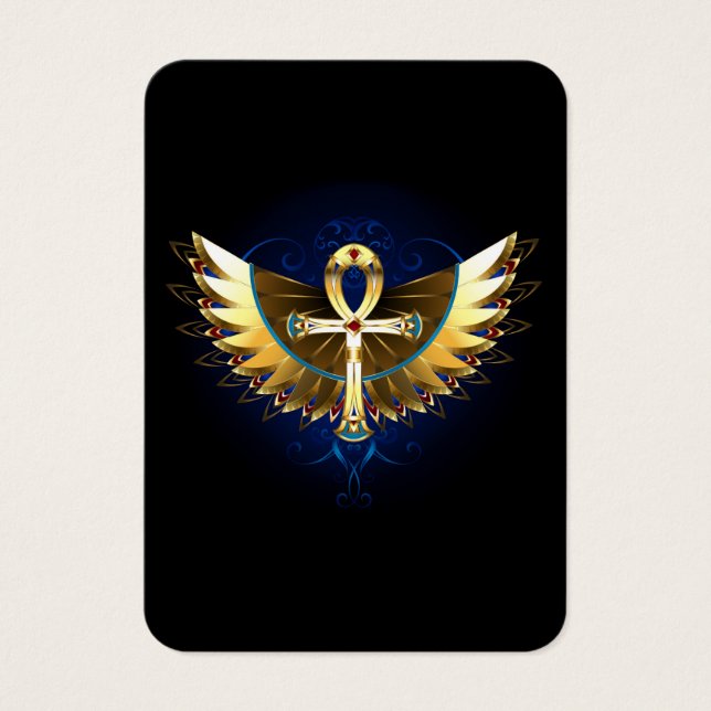Gold Ankh with Wings (Front)